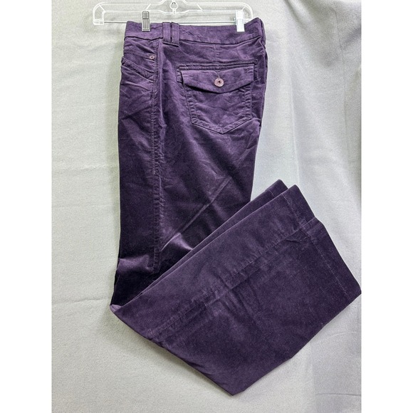 Eddie Bauer Pants - Eddie Bauer Purple Corduroy Pants Women Wide Leg Velvet Texture Trousers size 10